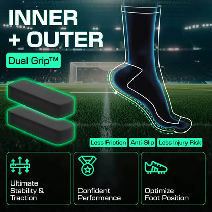 Anti Slip Soccer Socks (Calf) - Black