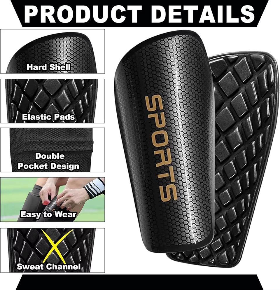 Sports Set Soccer Shin Guard Leg Cover Independent Pocket Anti-Drop Elastic Breathable Football Unisex Protective Gears