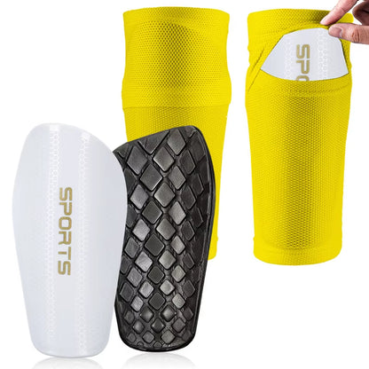 Sports Set Soccer Shin Guard Leg Cover Independent Pocket Anti-Drop Elastic Breathable Football Unisex Protective Gears