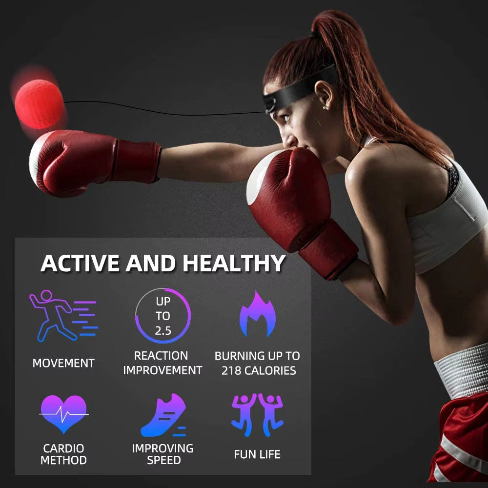 Boxing Reflex Speed Punch Ball Mma Sanda Boxer Raising Reaction Force Hand Eye Training Set Stress Gym Boxing Muay Thai Exercise