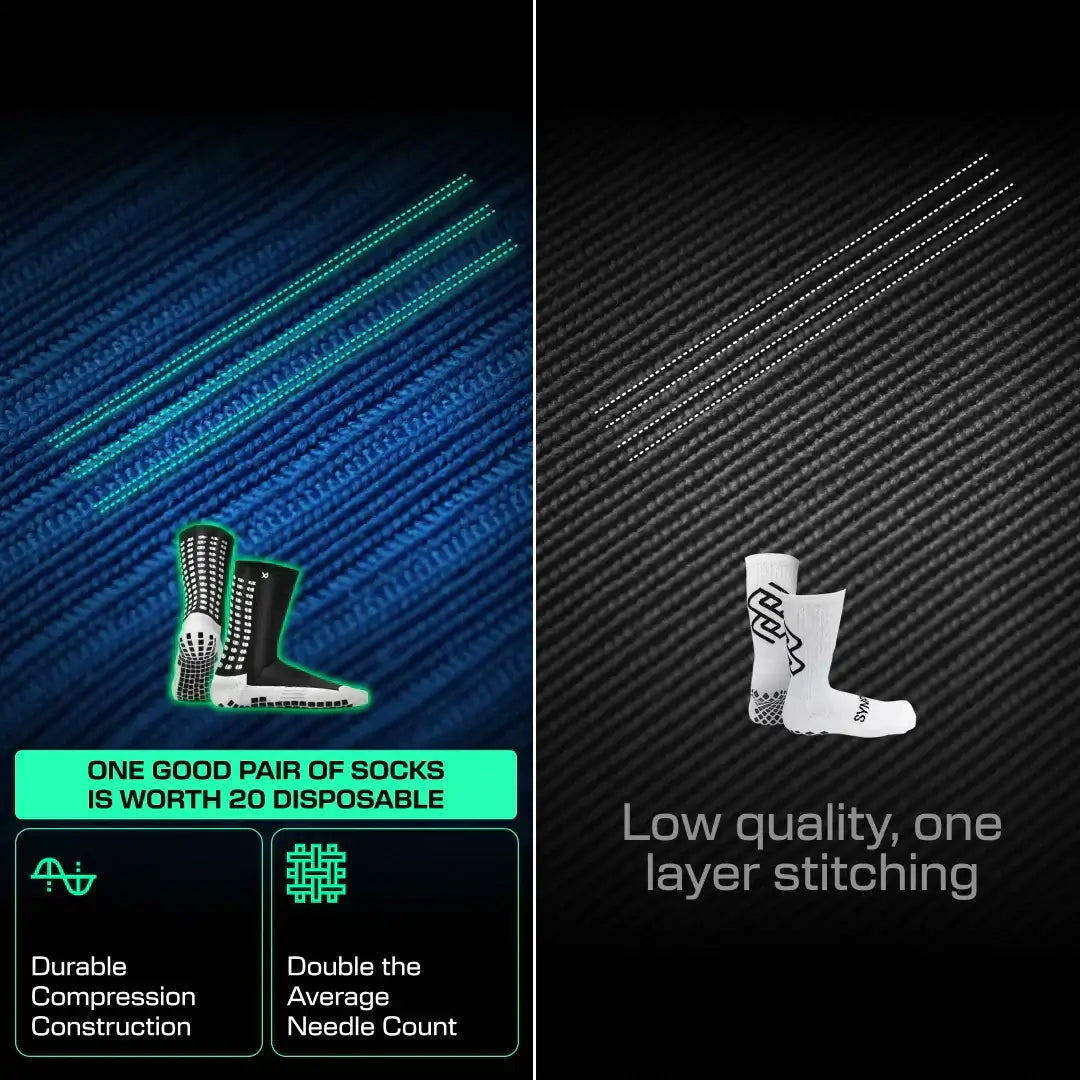 Anti Slip Soccer Socks (Calf) - Black