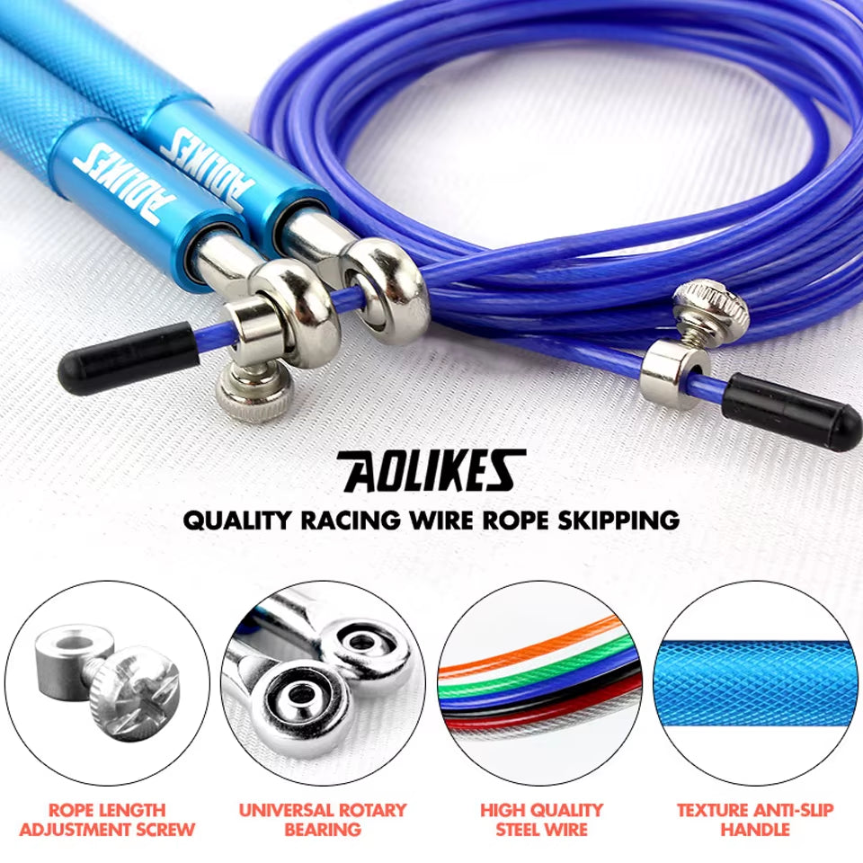1PCS Crossfit Speed Jump Rope Professional Skipping Rope for MMA Boxing Fitness Skip Workout Training with Carrying Bag