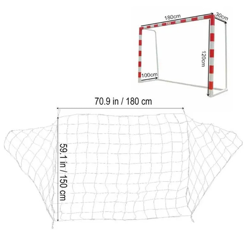 1PC 180X120X0.5Cm Soccer Net, Outdoor Backyard Football Goal Post Net Portable Soccer Shooting Sports Training Practice Equipment