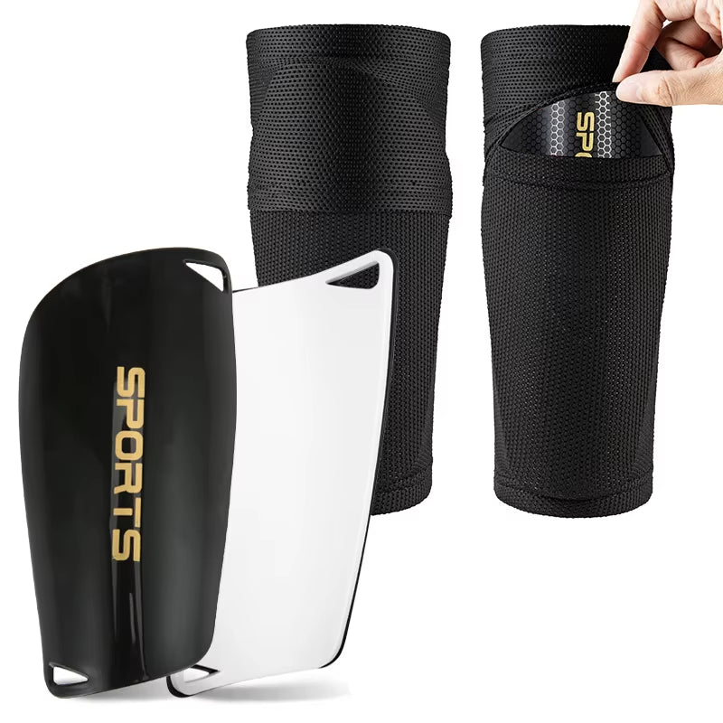 Kids Youth Soccer Shin Guards with Sleeves, Slip in Shinguards Soccer Shin Pads for Boys Girls Child Teens Adults