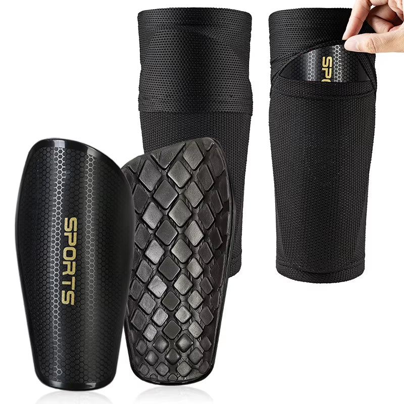 Sports Set Soccer Shin Guard Leg Cover Independent Pocket Anti-Drop Elastic Breathable Football Unisex Protective Gears