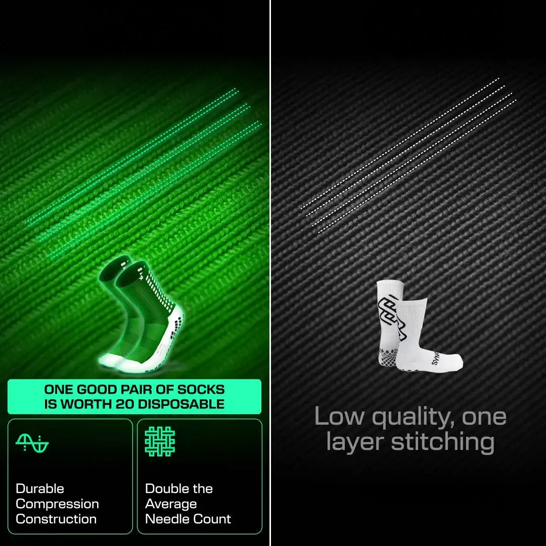 Anti Slip Soccer Socks (Calf) - Green