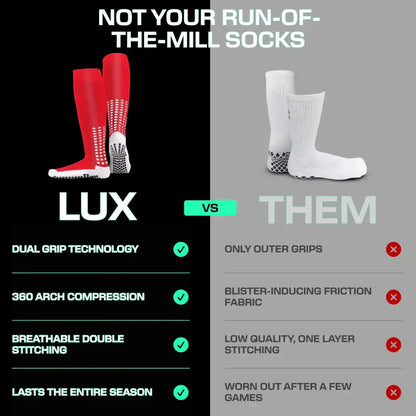 Anti Slip Soccer Socks (Knee) - Red