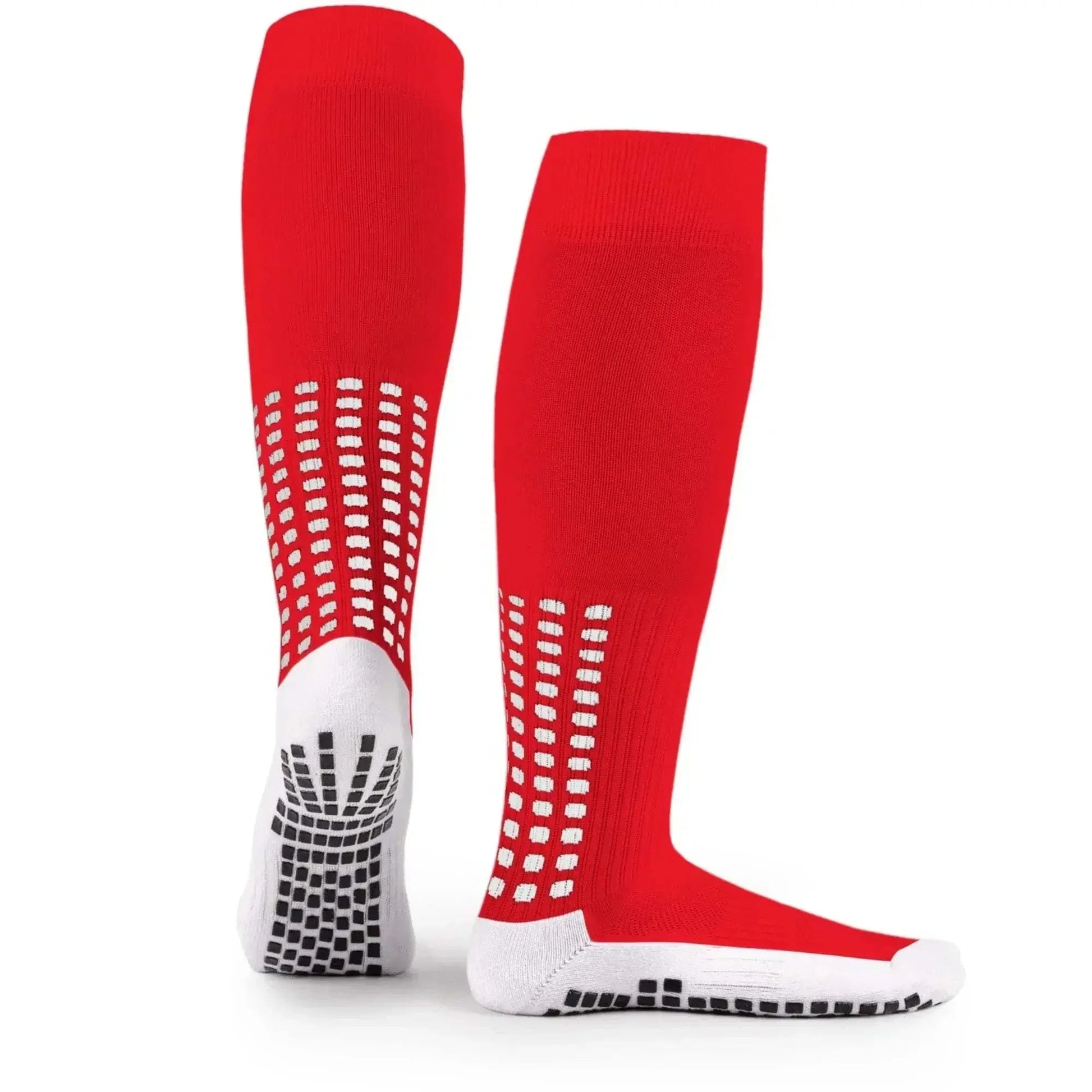 Anti Slip Soccer Socks (Knee) - Red