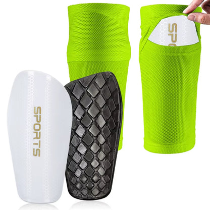 Sports Set Soccer Shin Guard Leg Cover Independent Pocket Anti-Drop Elastic Breathable Football Unisex Protective Gears