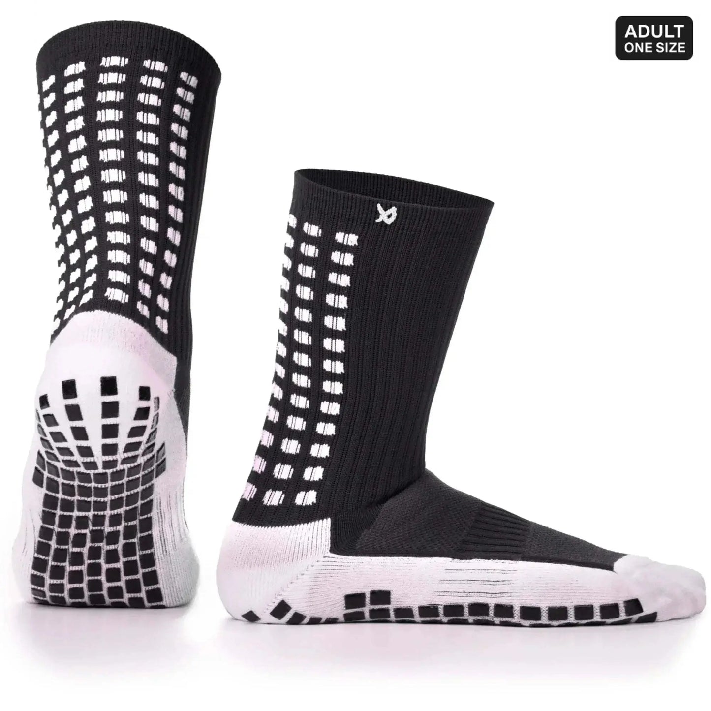 Anti Slip Soccer Socks (Calf) - Black