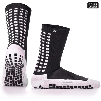 Anti Slip Soccer Socks (Calf) - Black