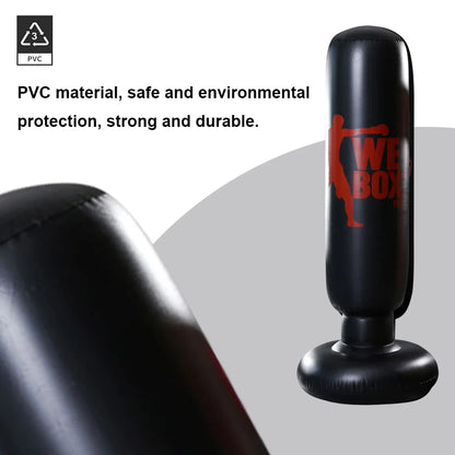 1.6M Inflatable Boxing Column PVC Boxing Practice Column Stress Relief for Kids Adult Sports Boxing Equipment