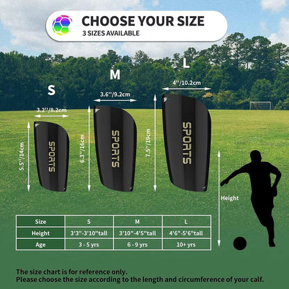 Kids Youth Soccer Shin Guards with Sleeves, Slip in Shinguards Soccer Shin Pads for Boys Girls Child Teens Adults