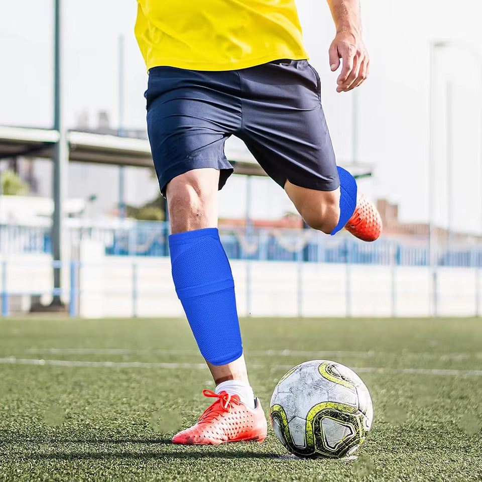 Kids Youth Soccer Shin Guards with Sleeves, Slip in Shinguards Soccer Shin Pads for Boys Girls Child Teens Adults