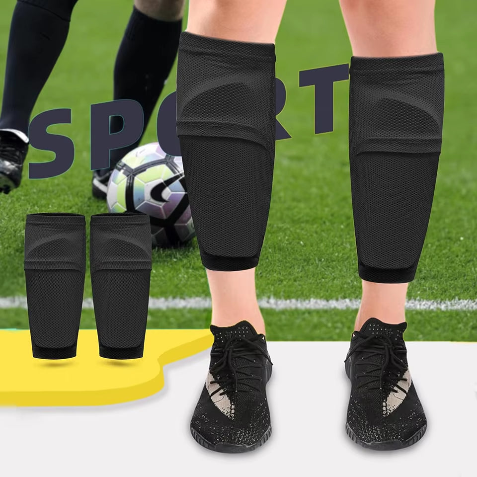 Sports Set Soccer Shin Guard Leg Cover Independent Pocket Anti-Drop Elastic Breathable Football Unisex Protective Gears