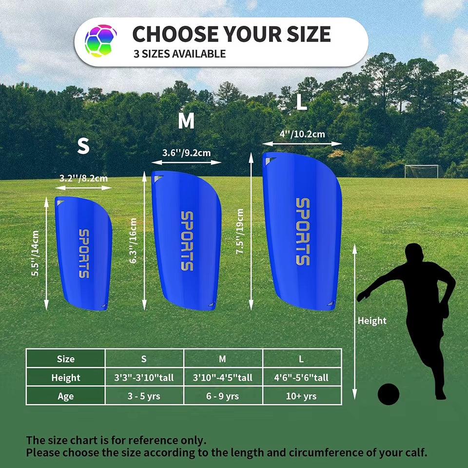 Kids Youth Soccer Shin Guards with Sleeves, Slip in Shinguards Soccer Shin Pads for Boys Girls Child Teens Adults