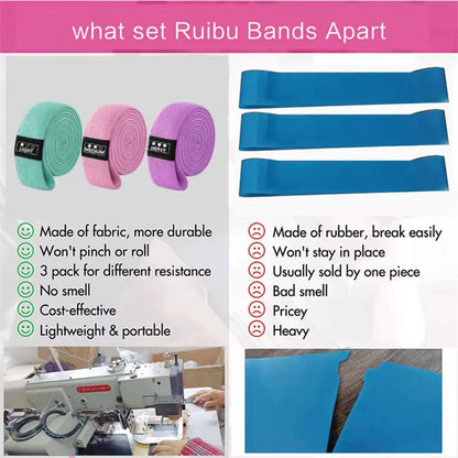 3Pcs/Set Long Resistance Bands for Working Out, Fabric Resistance Band, Stretch Bands for Exercise Bands Resistance Bands