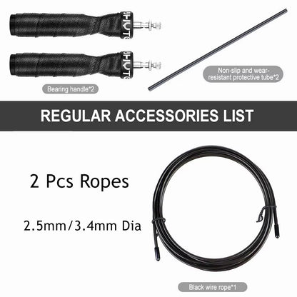 Weighted Jump Rope Skipping Rope Tangle-Free Speed Rope with Ball Bearings for Exercise Fitness Adjustable Rapid Speed Jump Rope